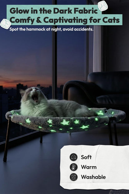 Elevated Glow-In-The-Dark Cat Bed
